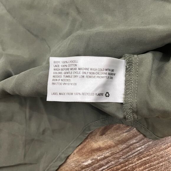 Knox Rose Crochet Knit Detail Boho Sleeveless Tank Top Sage Size XXL - Picture 6 of 6